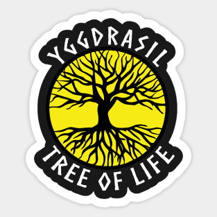 tree of life Yggdrasil Yellow Valhalla Vikings Sticker